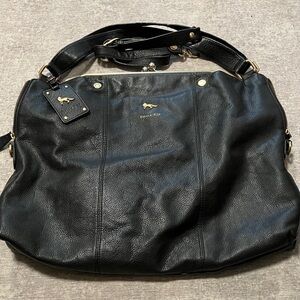 Emma Fox Leather Kisslock Shoulder bag